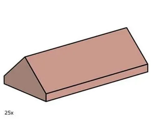 2x4 Sand Red Ridge Roof Tiles, Steep Sloped Image