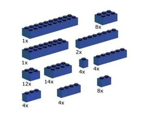 Assorted Blue Bricks Image