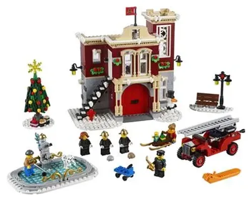 Winter Village Fire Station Image