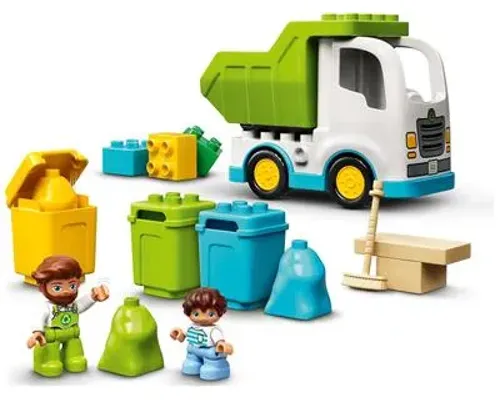 Garbage Truck and Recycling Image