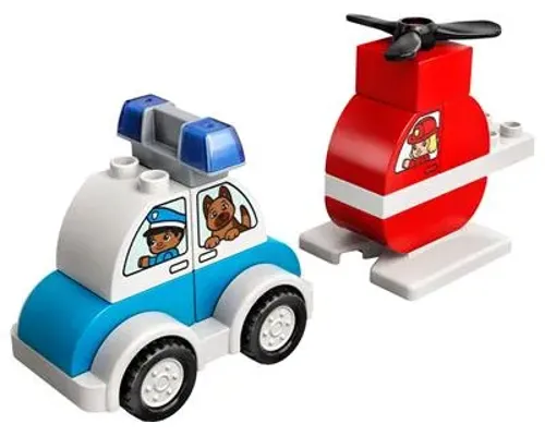 Fire Helicopter & Police Car Image