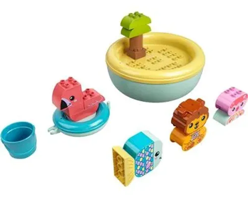 Bath Time Fun: Floating Animal Island Image