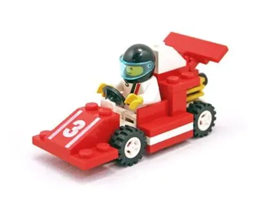 Red Race Car Number 3 Image