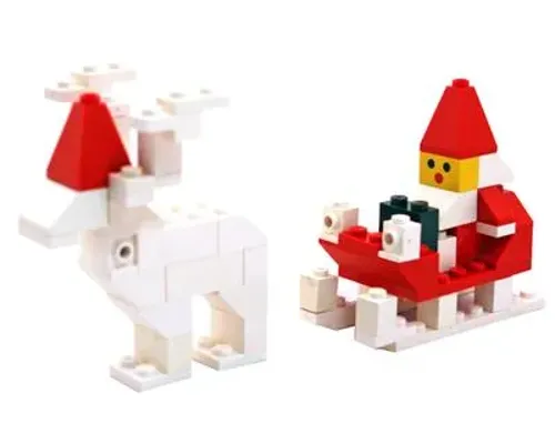 Santa with Reindeer and Sleigh Image