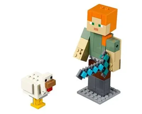 Minecraft Alex BigFig with Chicken Image