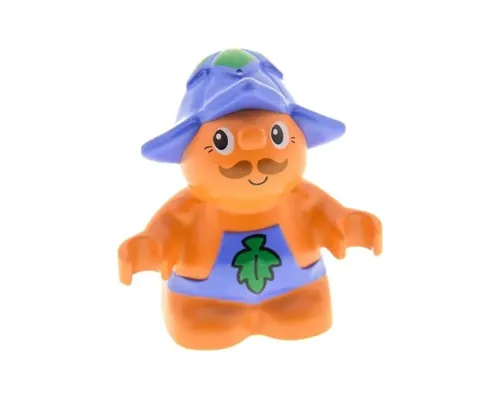 Duplo Figure Little Forest Friends, Male, Medium Violet Outfit with Green Leaf (Boomer Bluebell) Image