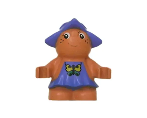 Duplo Figure Little Forest Friends, Female, Medium Violet Dress with Butterfly (Jangle Bluebell) Image