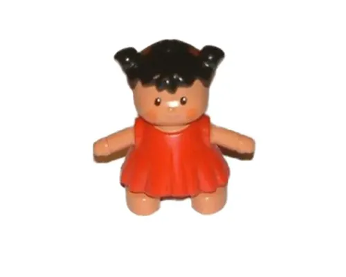 Duplo Figure Doll, Sarah's Baby, Red Dress Image