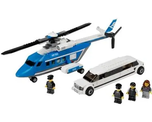 Helicopter and Limousine Image