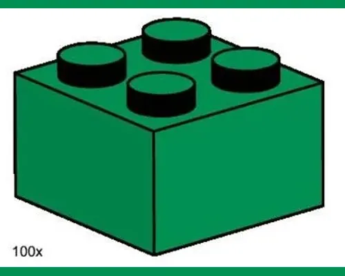 2x2 Dark Green Bricks Image