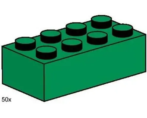 2x4 Dark Green Bricks Image