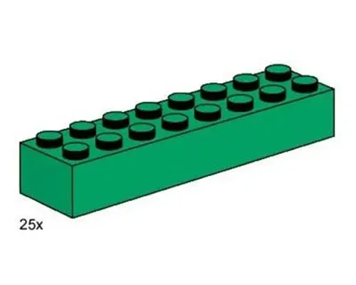 2x8 Dark Green Bricks Image