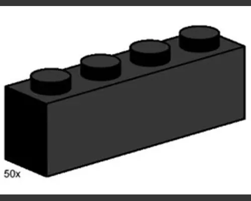 1x4 Black Bricks Image