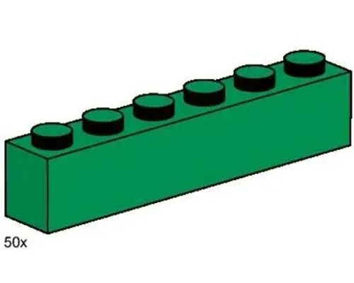 1x6 Dark Green Bricks Image