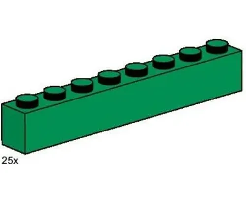 1x8 Dark Green Bricks Image