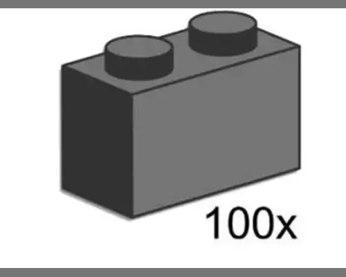 1x2 Dark Grey Bricks Image