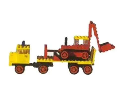 Low loader with Excavator Image