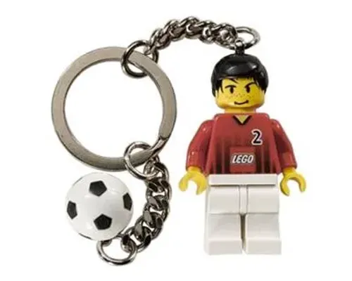 Soccer Player and Ball Key Chain Image