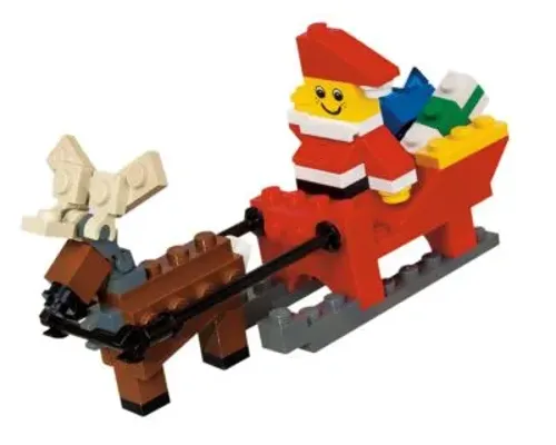 Father Christmas with Sledge Building Set Image