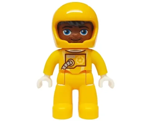 Duplo Figure Lego Ville, Astronaut Male, Bright Light Orange Spacesuit and Helmet (6472609) Image