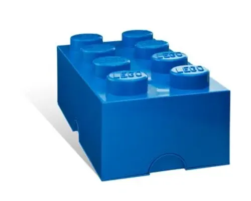 8-stud Blue Storage Brick Image