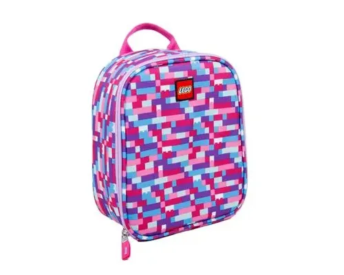 Pink Purple Brick Print Lunch Bag Image