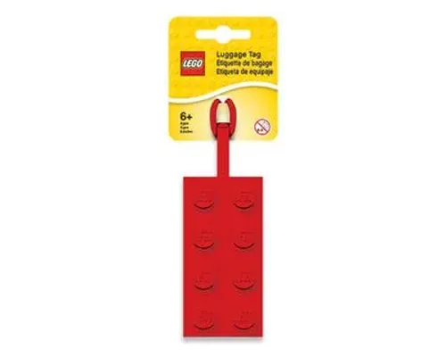 2x4 Red Luggage Tag Image