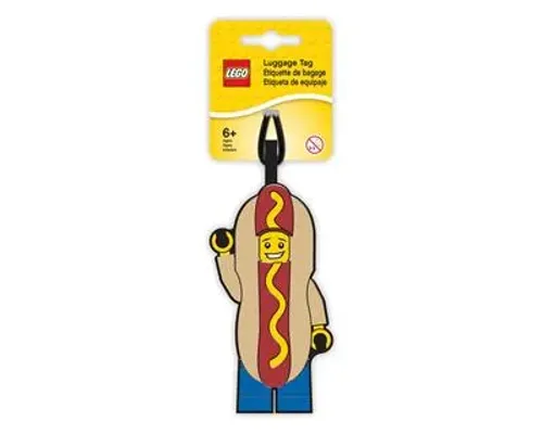 LEGO Hot Dog Guy Luggage Tag Image