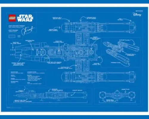 Y-Wing blueprint poster Image