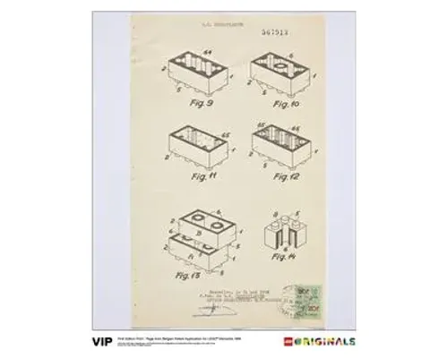 Belgian Patent for LEGO Elements 1958 Image