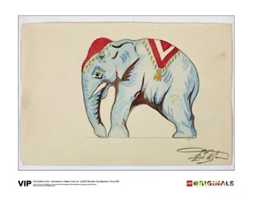 1st Edition Elephant Water Colour Print, Circa 1937 Image