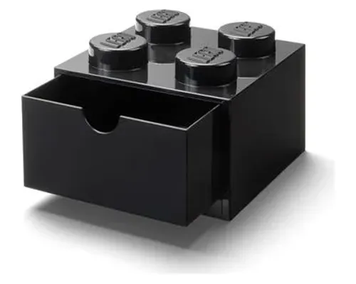 4 Stud Desk Drawer Black Image