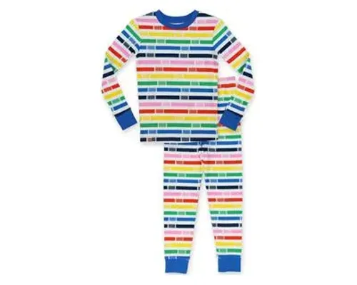 Multicolored T Shirt and Pants 2 Piece Set Image