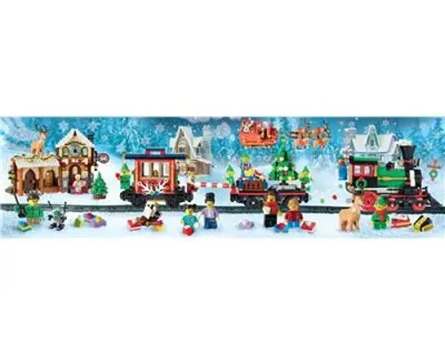 LEGO Christmas Train Puzzle Image