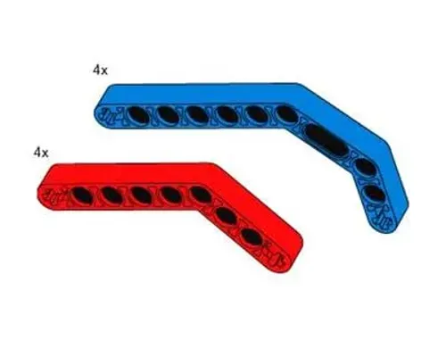 Angle Beams, Red and Blue Image