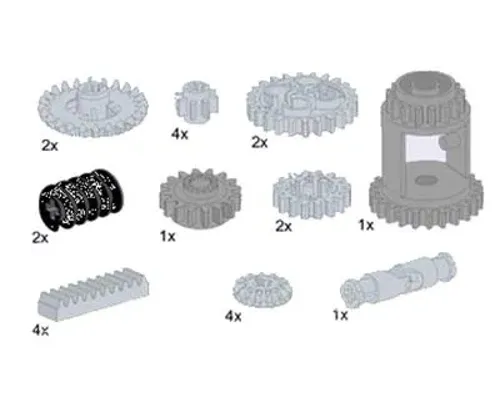 Technic Gear Wheels and Differential Housing Image