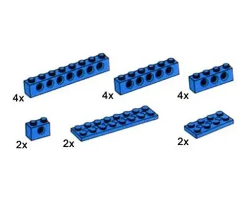 20 Technic Beams and Plates Blue Image