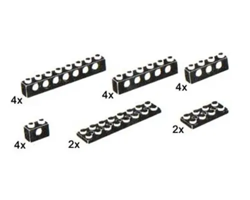 20 Technic Beams and Plates Black Image