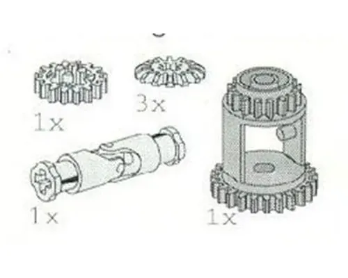 Universal Joint, Differential Housing and Gear Wheels Image