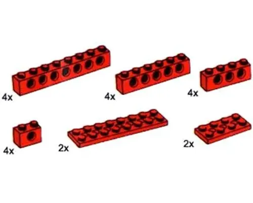 20 Technic Beams and Plates Red Image