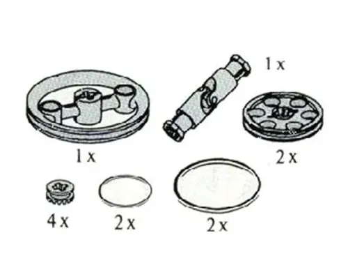 Universal Joint, Rubber Bands and Wheels Image