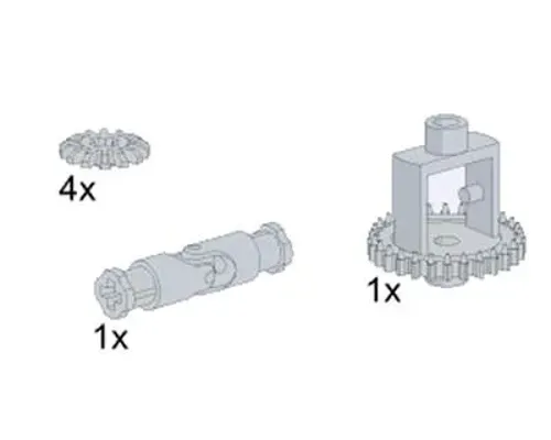 Universal Joint, Differential Housing and Point Wheels Image