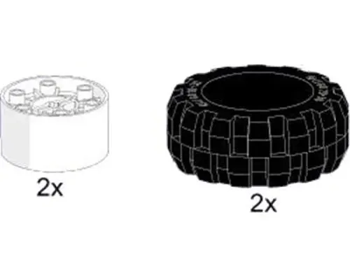 Tyres and Hubs 49.6 mm White Image