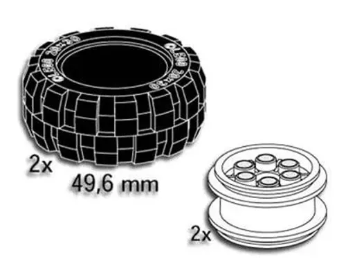 Balloon Tyres 49.6 mm Image