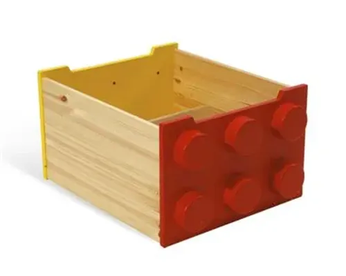 Rolling Storage Box - Red/Yellow Image