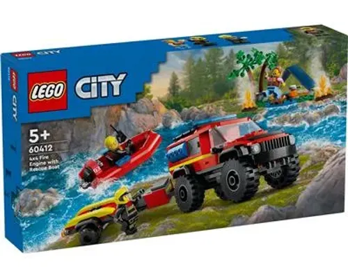 4x4 Fire Truck with Rescue Boat Image