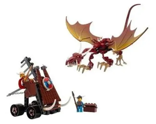 Viking Catapult versus the Nidhogg Dragon Image