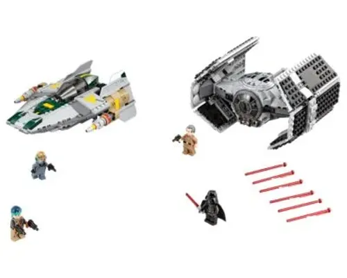 Vader's TIE Advanced vs. A-wing Starfighter Image