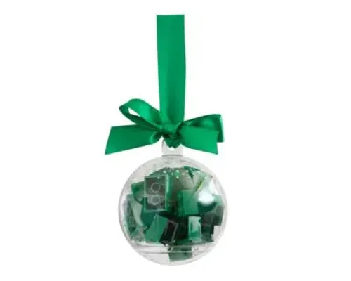 Holiday Bauble with Green Bricks Image