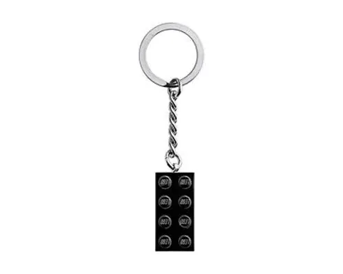 2x4 Black Metal Keyring Image